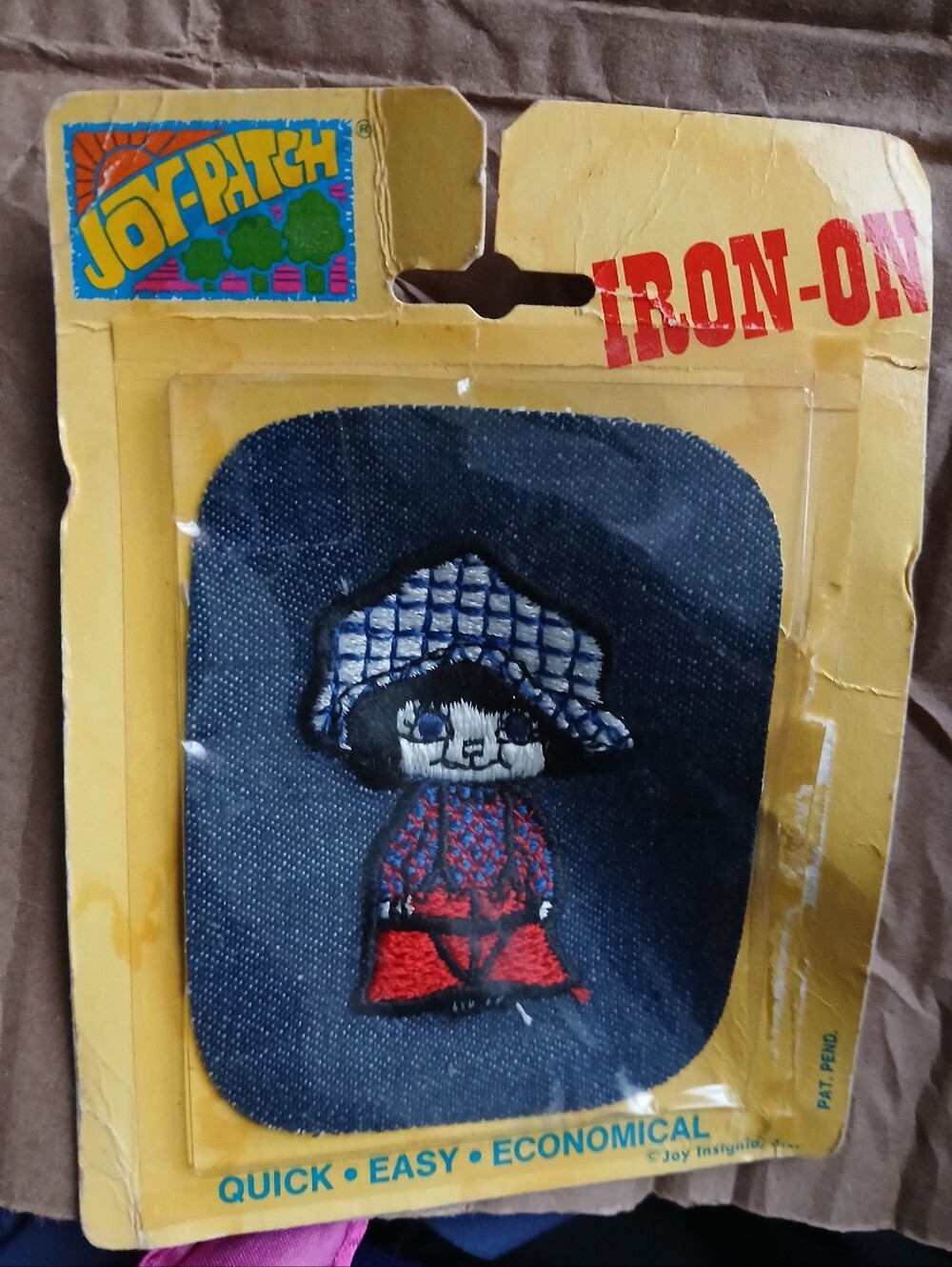 Vintage Joy Patch Denim Iron On Patch